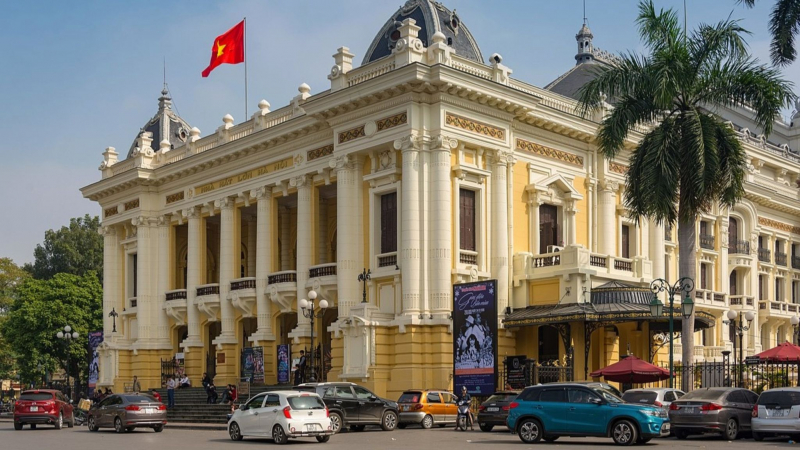 Cross Famous Hanoi Opera House