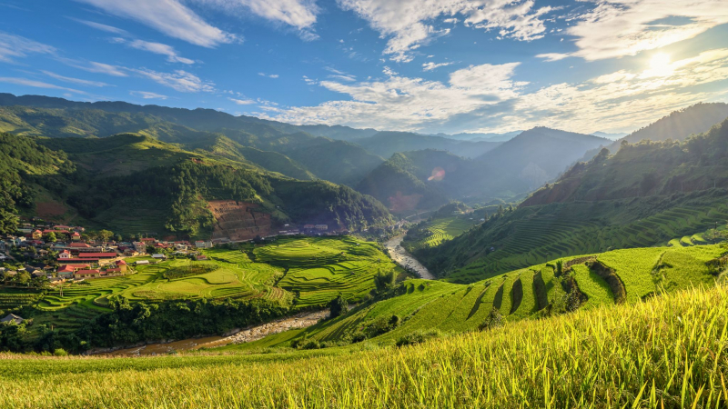 Day 1 View The Magnificent And Rustic Character Of Lao Chai Village From A Vantage Point