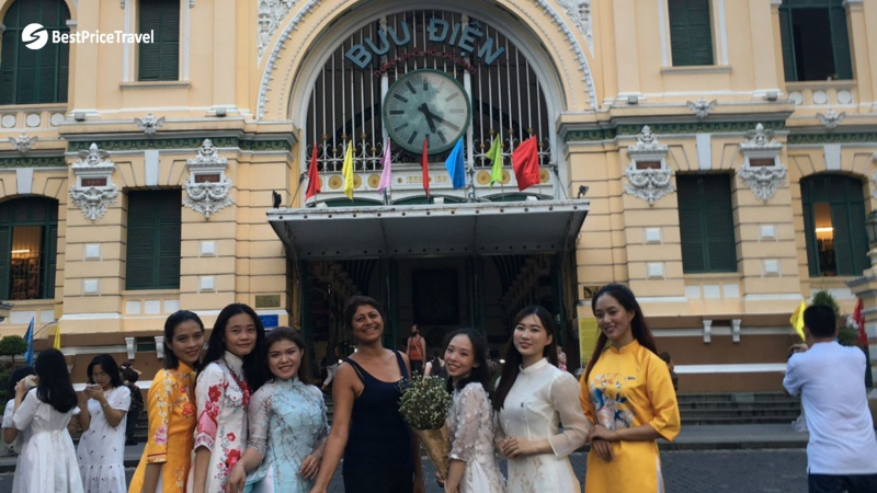 Cross To Well Known Saigon Central Post Office