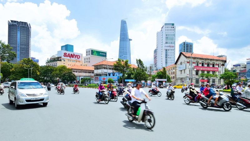 Bustling Morning In Ho Chi Minh City