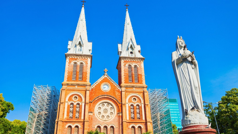 Notre Dame Cathedral Is Considered The Largest Catholic Church Building In Vietnam