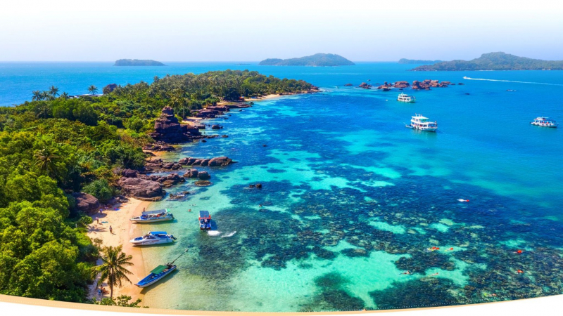 Idyllic Aerial View Of Phu Quoc