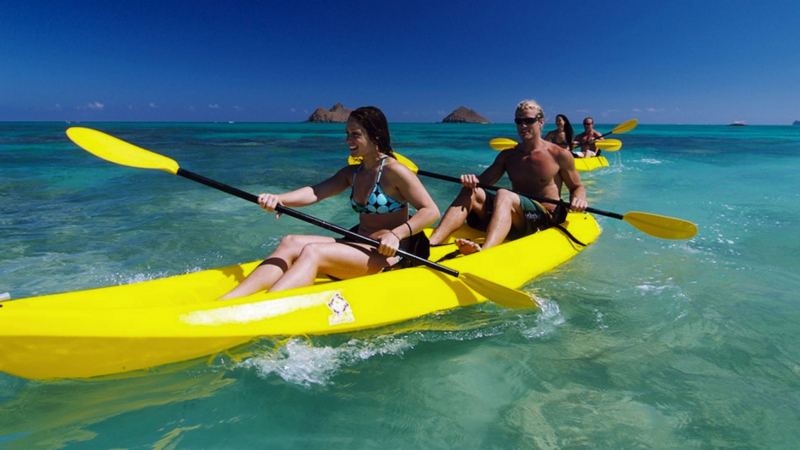 Kayaking In Nha Trang Bay Clear Water