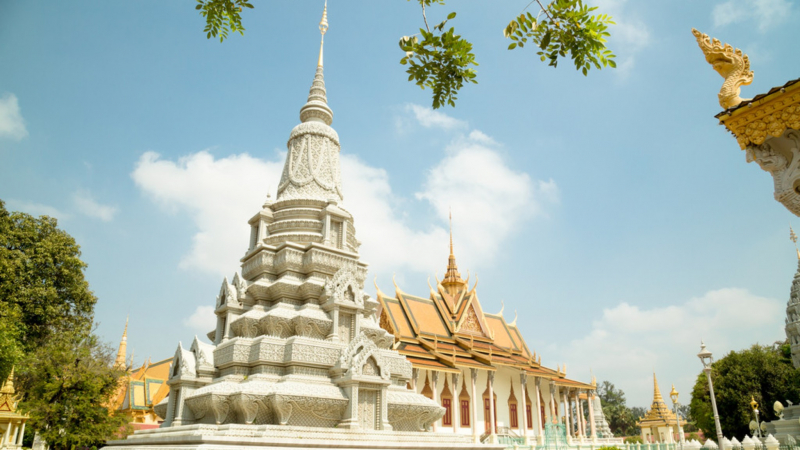 Silver Pagoda Located On The South Side