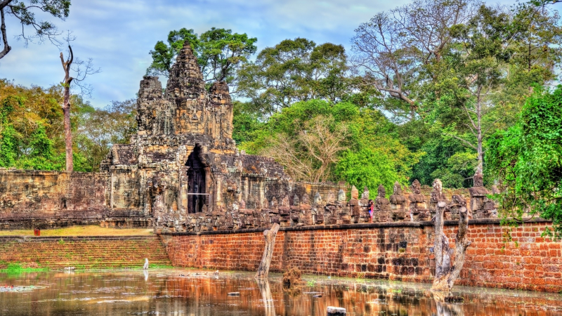 Entering The South Gate Of Angkor Thom