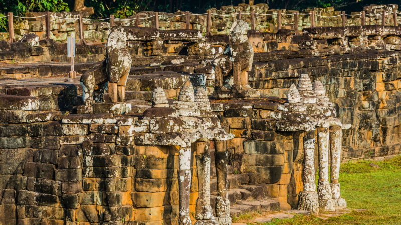 The Terrace Of The Elephants Is One Of The Many Constructions Of The Khmer Empire