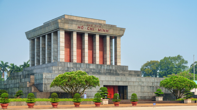 Ho Chi Minh Mausoleum At Ba Dinh Square