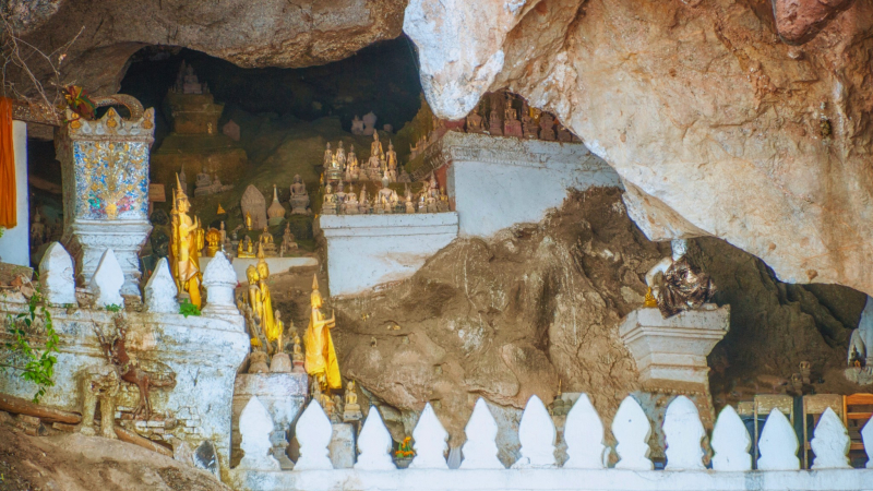 Inside Of The Pak Ou Caves
