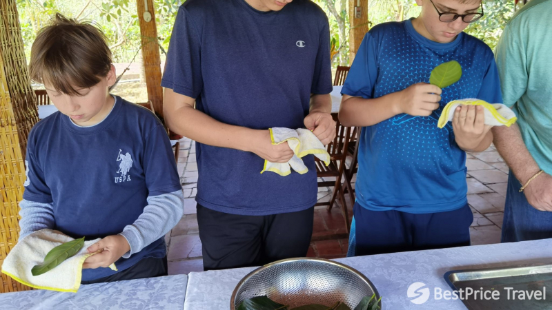 Day 4 Make Your Own Jackfruit Leaf Cake In A Cooking Class