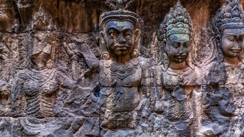 Day 2 Executed Carvings At The Terrace Of The Leper King