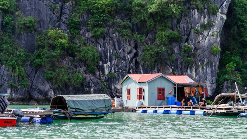 Day 9 Visit Charming Fishing Villages Situated In The Middle Of Halong Bay