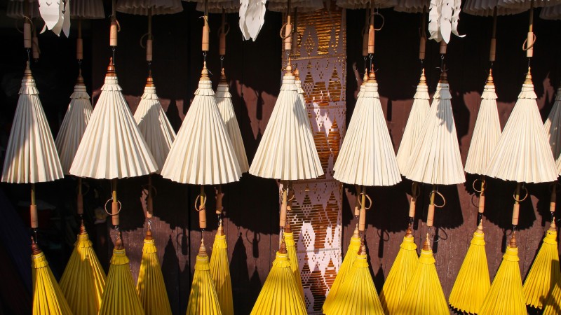 Day 7 Colorful Handmade Umbrellas At San Kamphaeng District