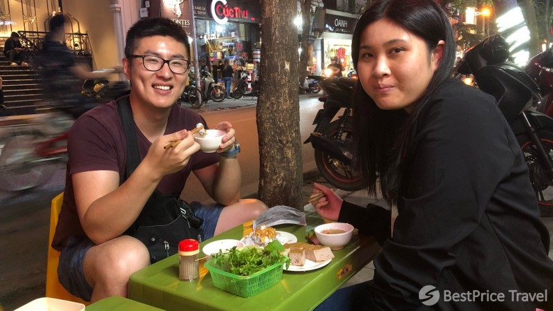 Day 8 Tourists Enjoying Banh Cuon A Must Try Dish In Hanoi