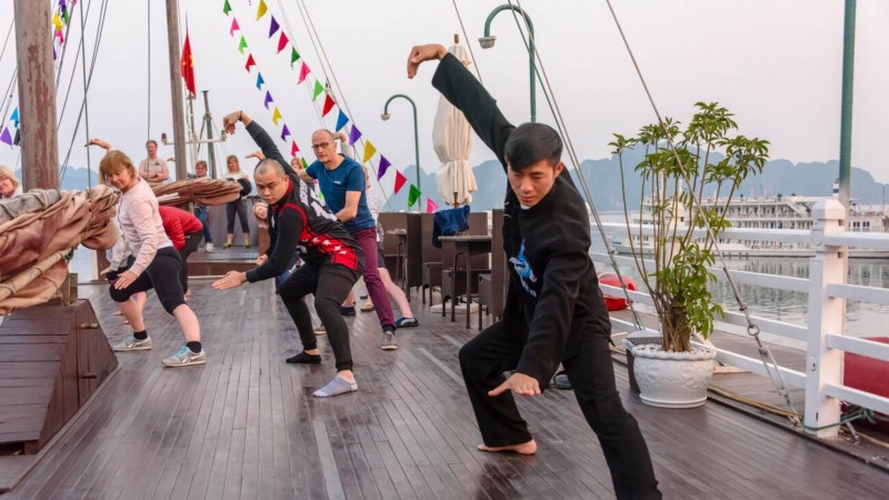 Day 5 Participate In A Morning Tai Chi Class On Board