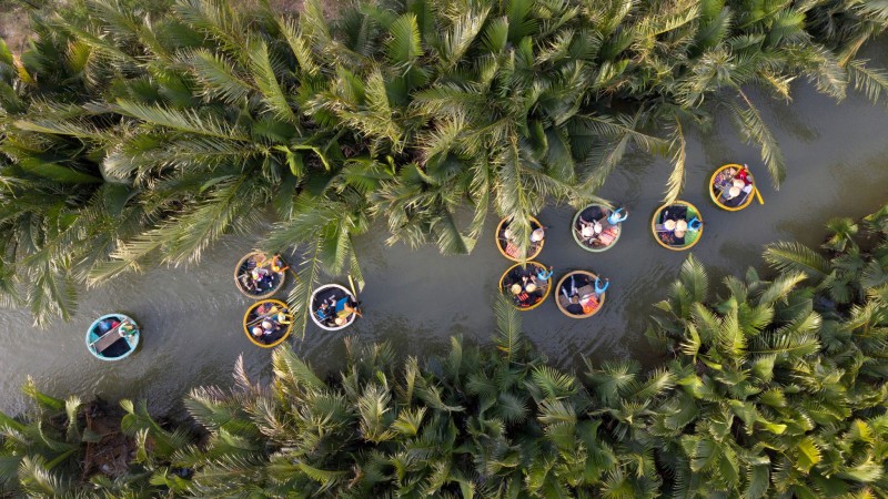 Day 1 Hop On A Basket Boat And Glide Through The Lush Bay Mau Nipa Palm Forest