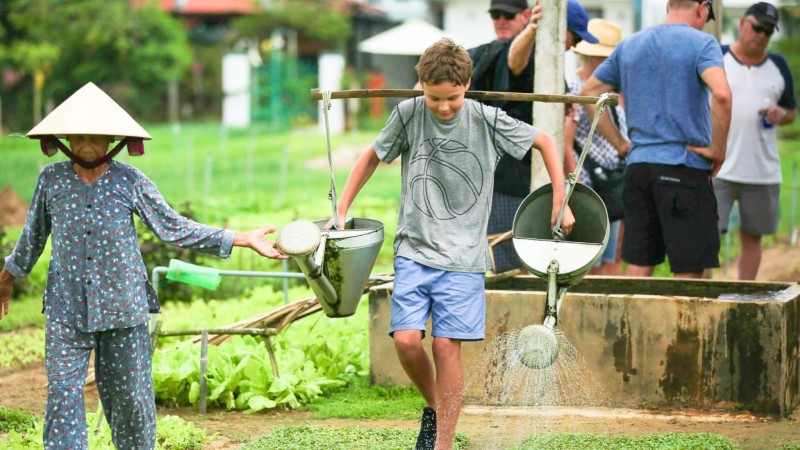 Day 6 Water The Fields Like A Local In Tra Que Village Where Lush Gardens Stretch Under The Morning Sun