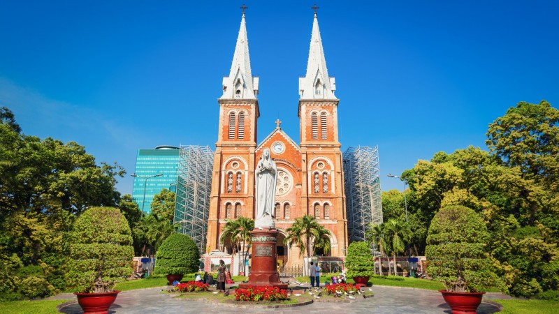 Day 1 Admire The Majestic Red Brick Façade Of Saigon’s Notre Dame Cathedral