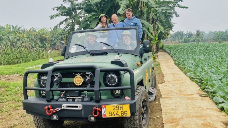 Ride A Jeep Along The Red River To Bat Trang