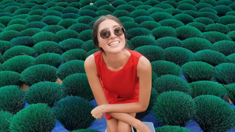 Pose Amidst The Sprinkling Of Brilliant Incense