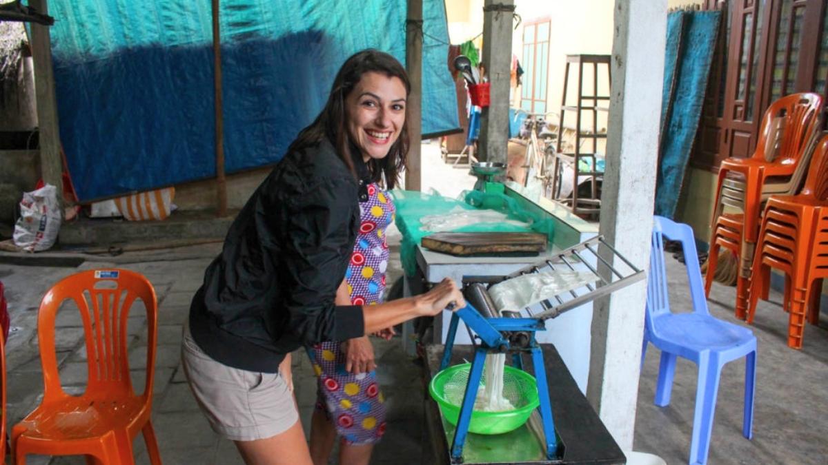 Make your own noodles with the instructions provided by a local