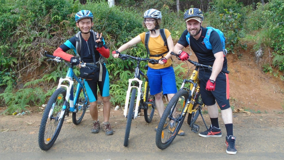 Bike Downhill To The Foot Of The Mountain