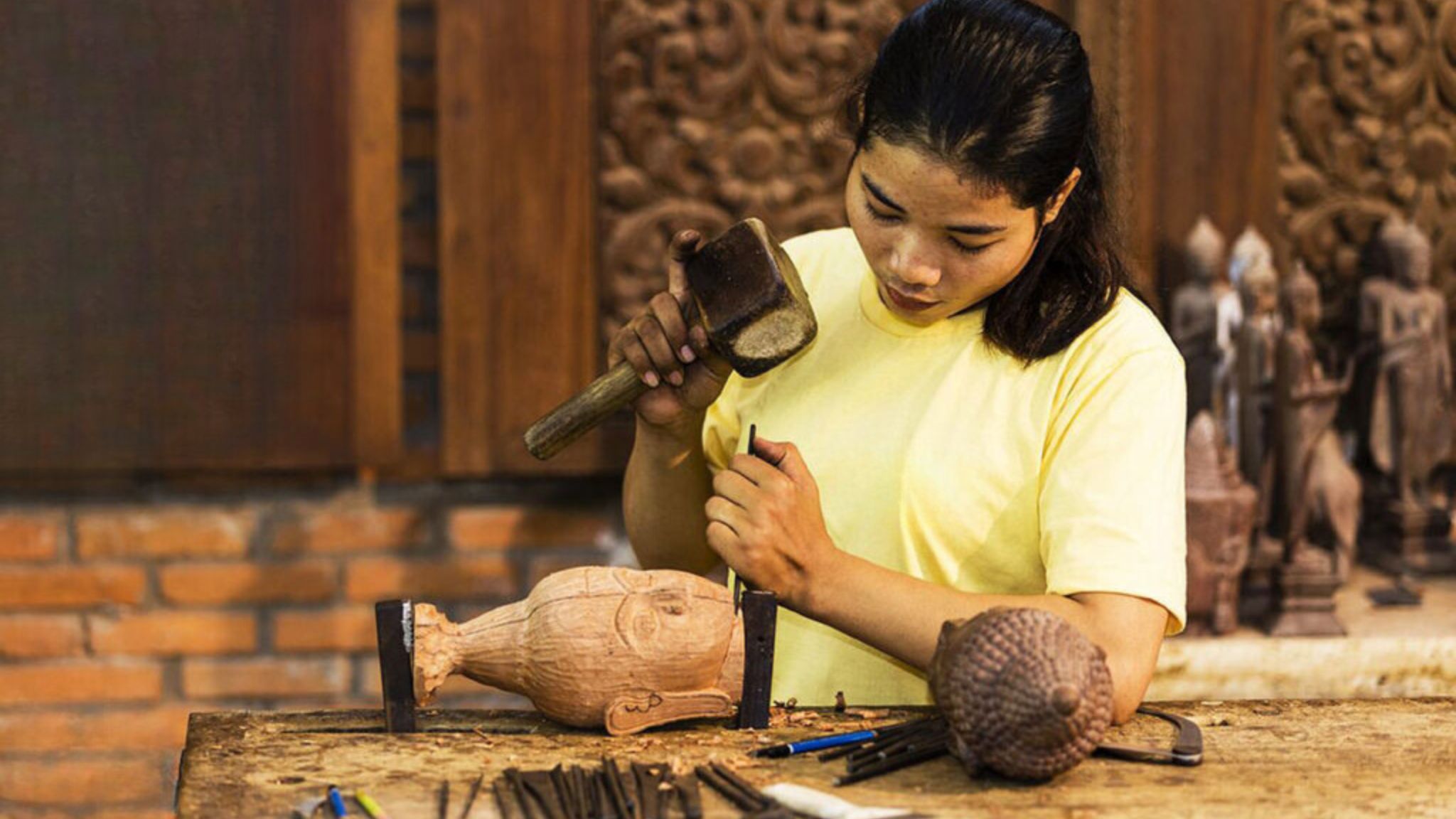 Witness Skilled Craftsmen Creating Sculptures