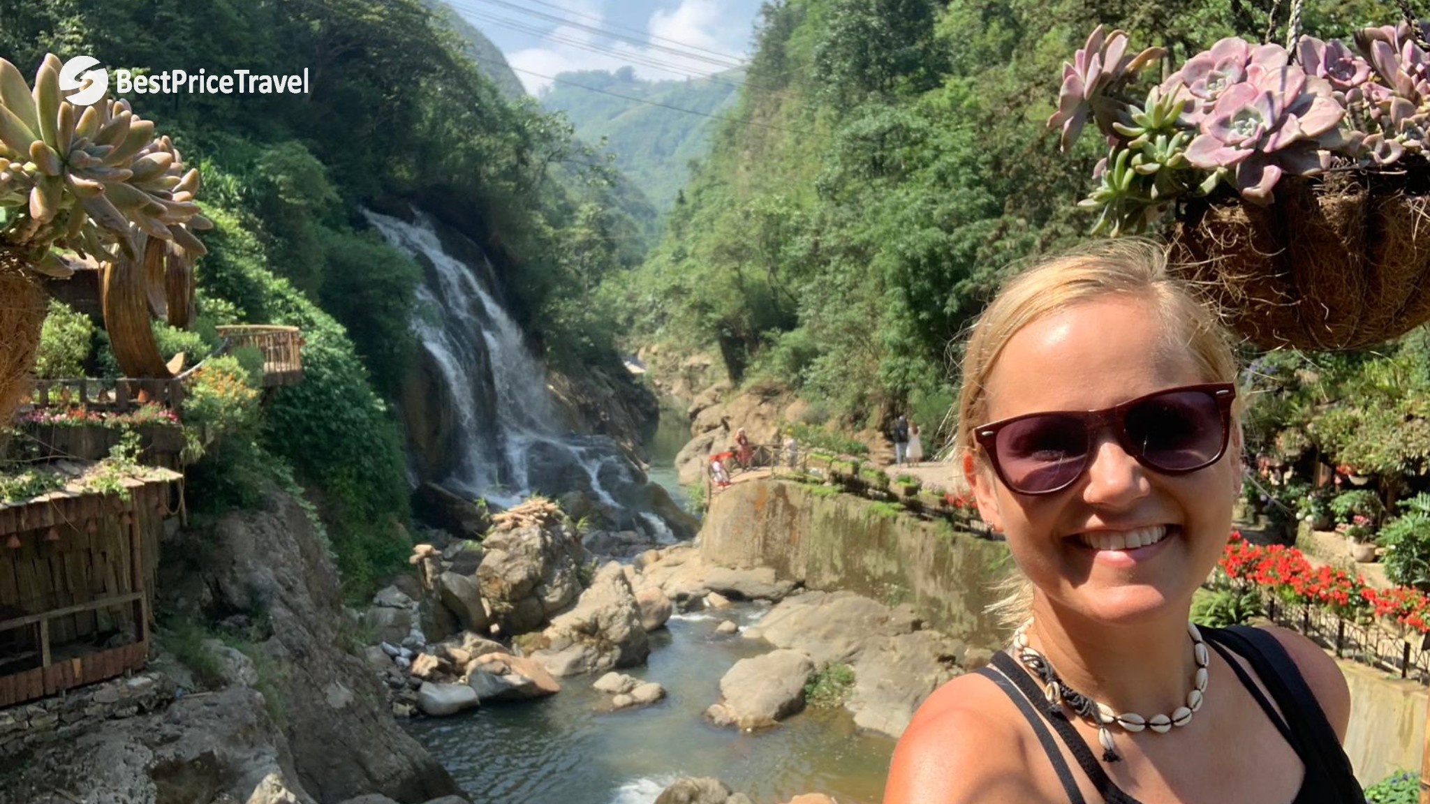 Day 3 Tourists Take A Selfie With Sapa Scenery