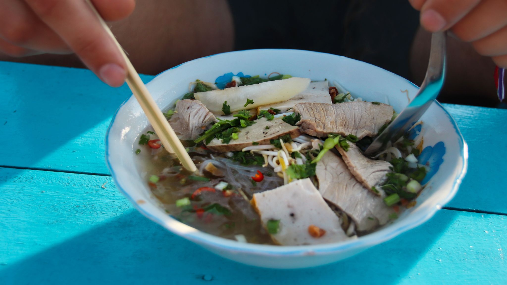 Day 4 Have A Hu Tieu While Visiting The Famous Floating Cai Rang Market