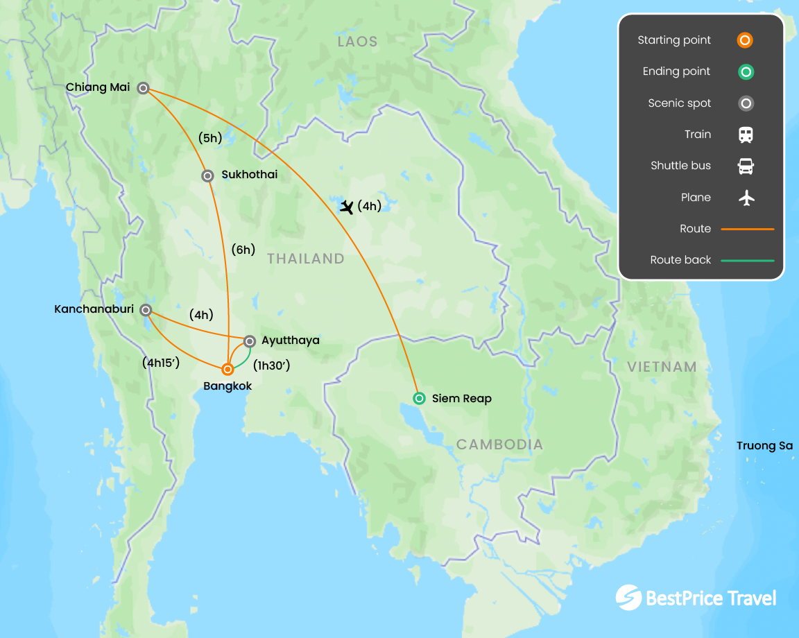 Cambodia & Thailand Cultural Heritage Sites 14 Days