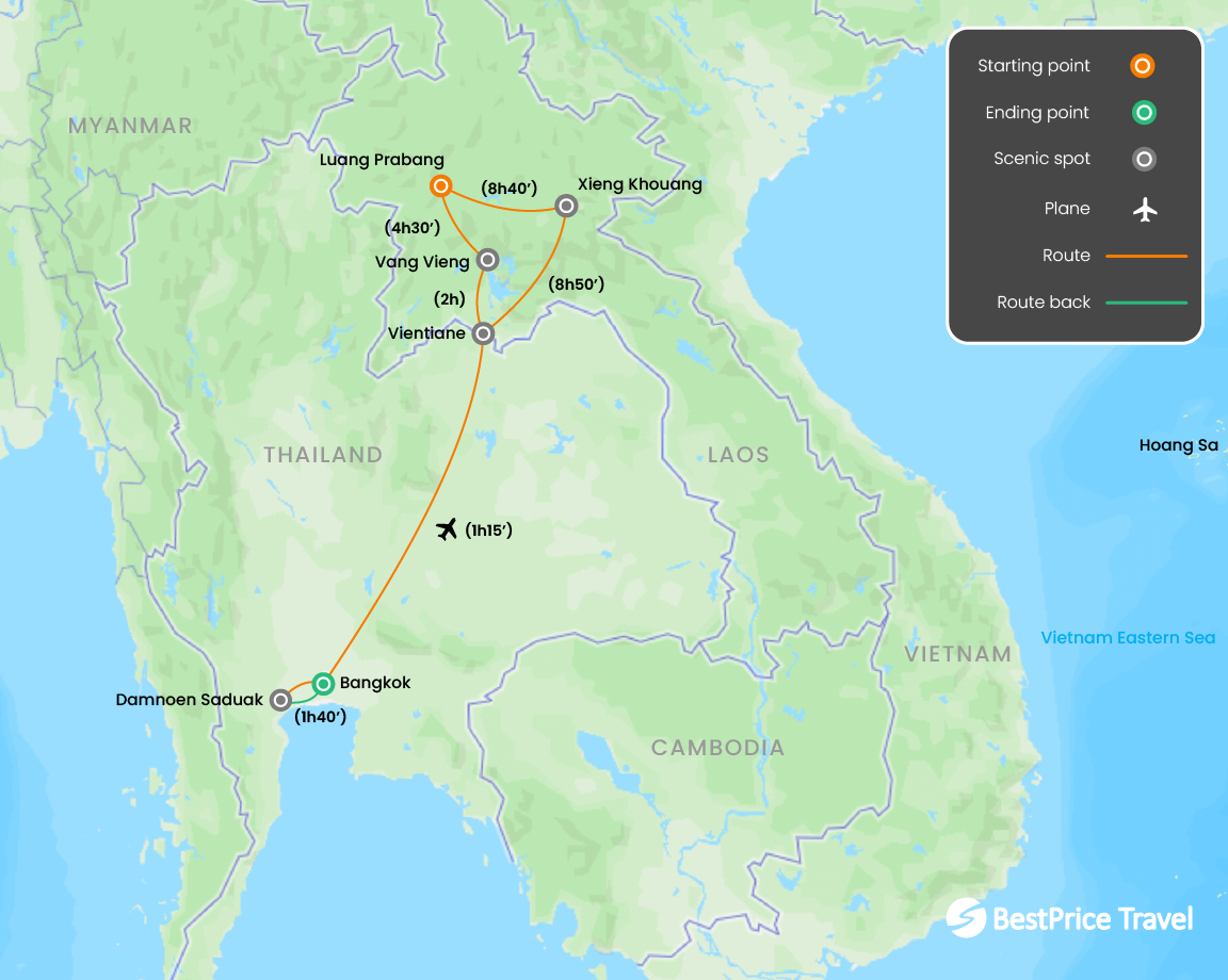 12 Bangkok (Thailand) To Laos Mysteries Revealed 12 Days