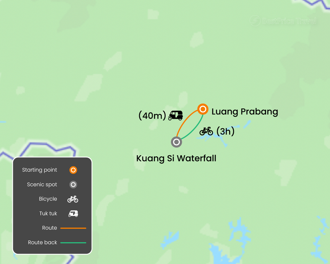 Luang Prabang Insight 7 days Map