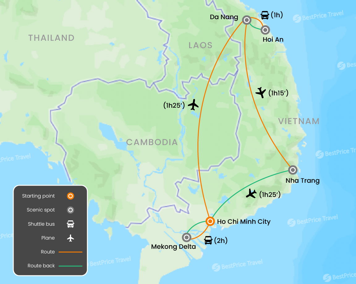 Central And Southern Vietnamese Taste 10 Days