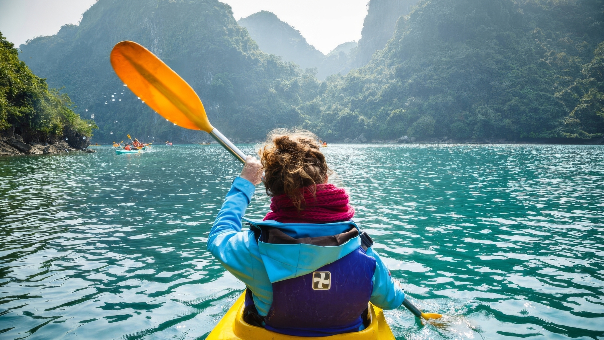 Day 2 Kayak Through The Crystal Clear Water And Stunning Limestone Cliffs