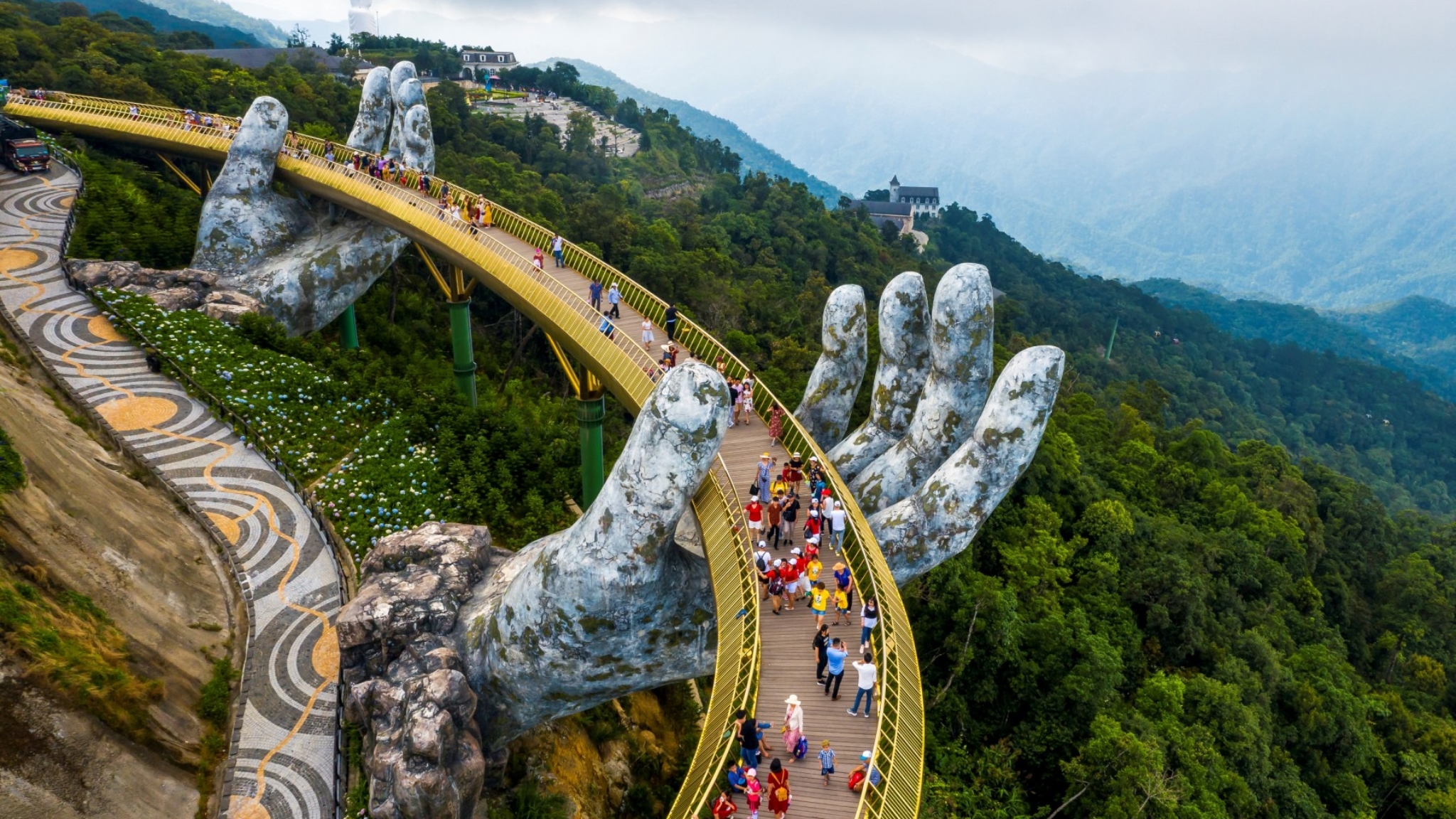 Day 2 Take The Ba Na Hills Cable Car To The Iconic Golden Bridge