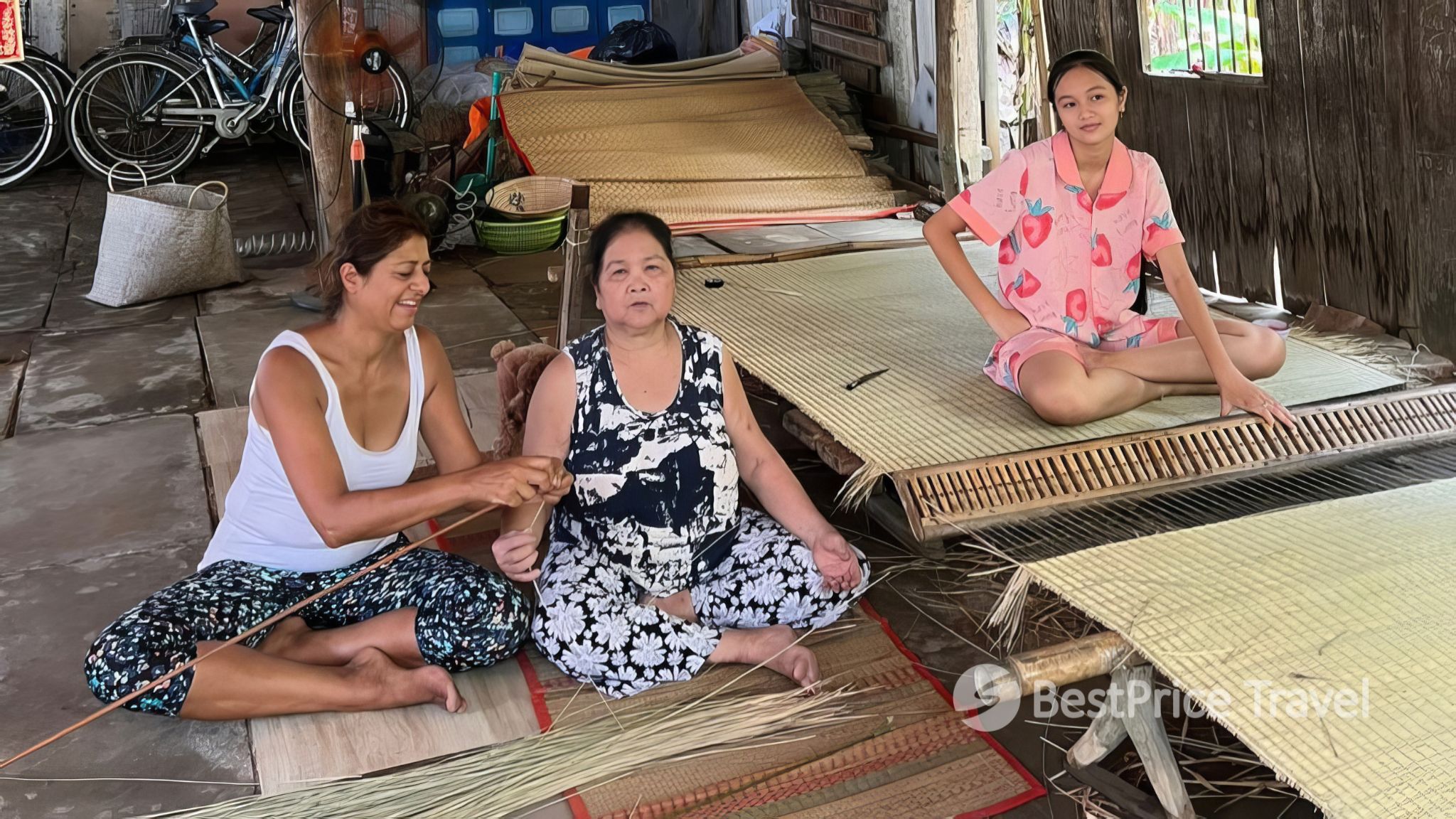 Day 14 Explore Traditional Craftsmanship At A Local Mat Weaving House