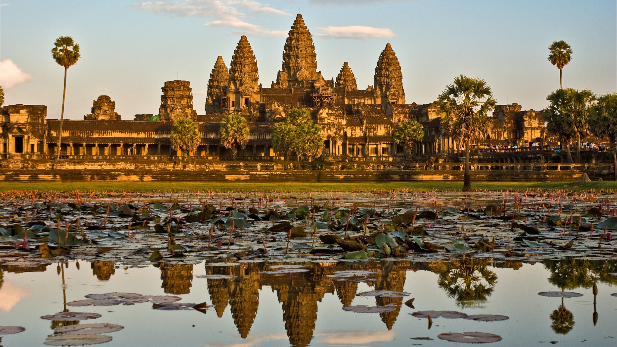 Day 12 Witness The Sunset Over Majestic Angkor Wat As Golden Light Brushes The Ancient Stone Towers