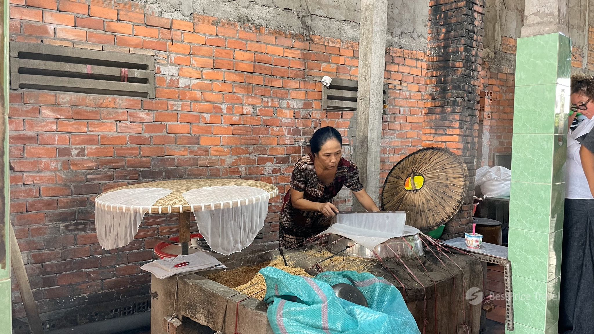 Day 12 Join A Hands On Workshop In Cai Be To Learn The Art Of Making Paper Thin Rice Wrappers By Hand