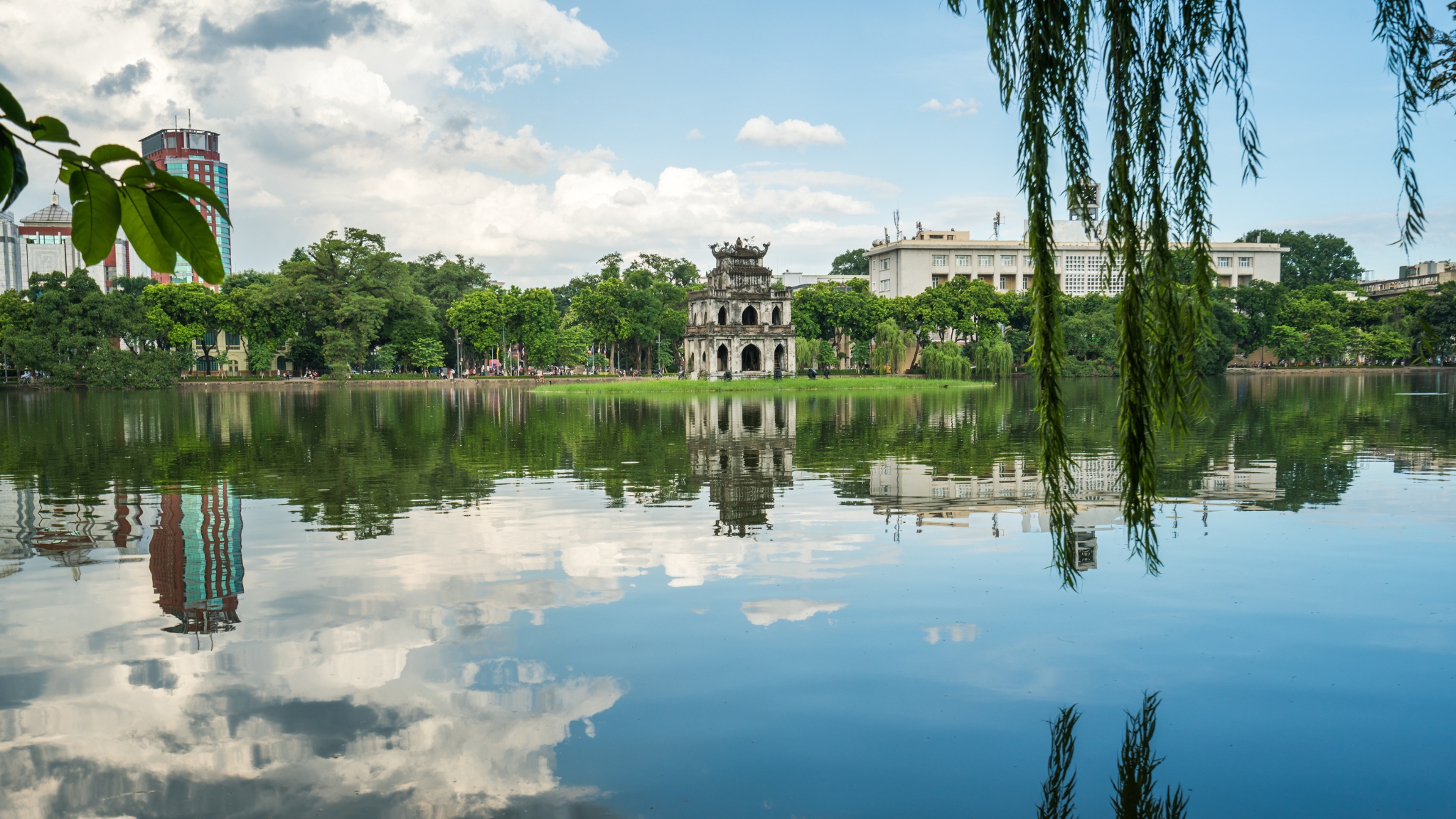 Day 6 Gaze Across Hoan Kiem Lake Where The Water Reflects The City Like A Mirror