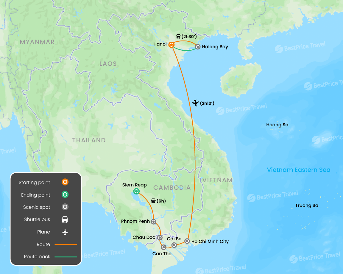 Halong Bay & Mekong River Fascinating Life Onboard 8 Days