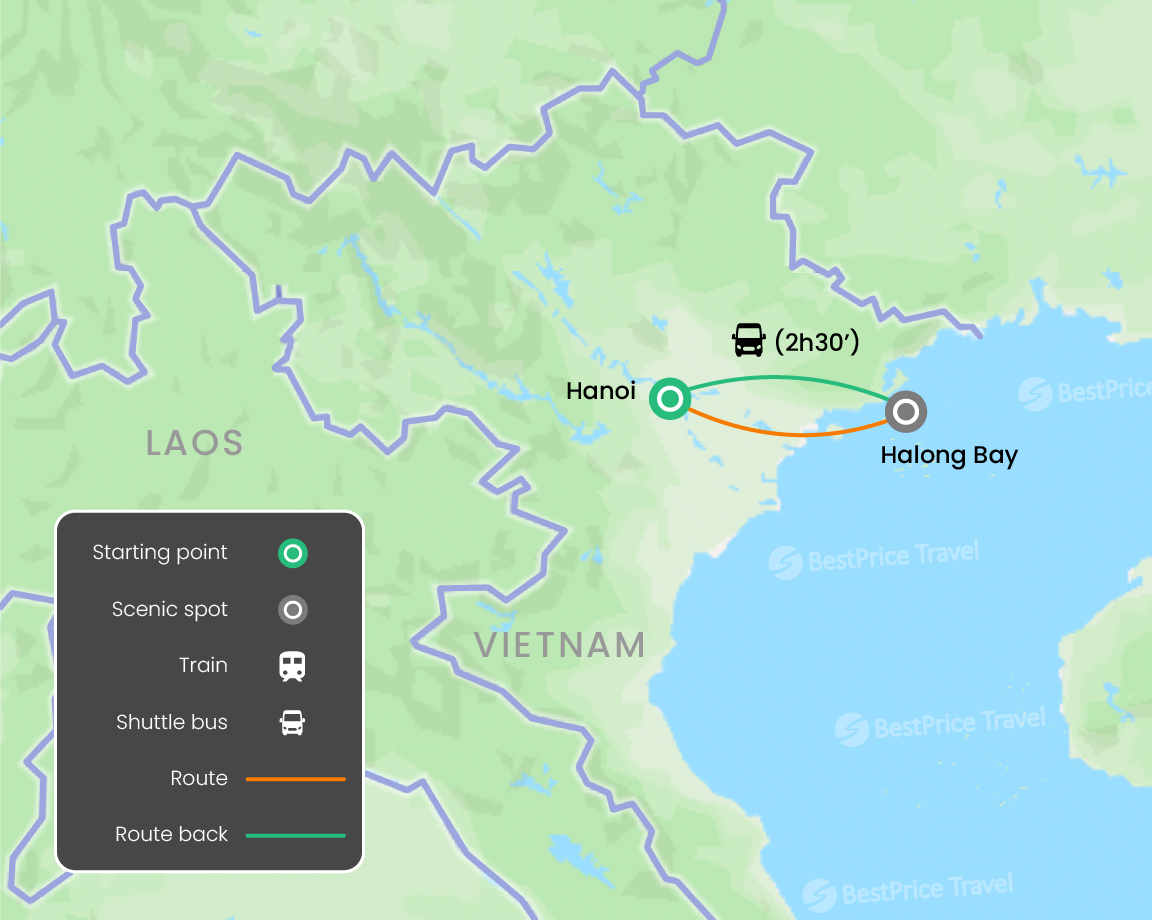 Explore Vietnam Capital Charms On Wheels 5 Days Map