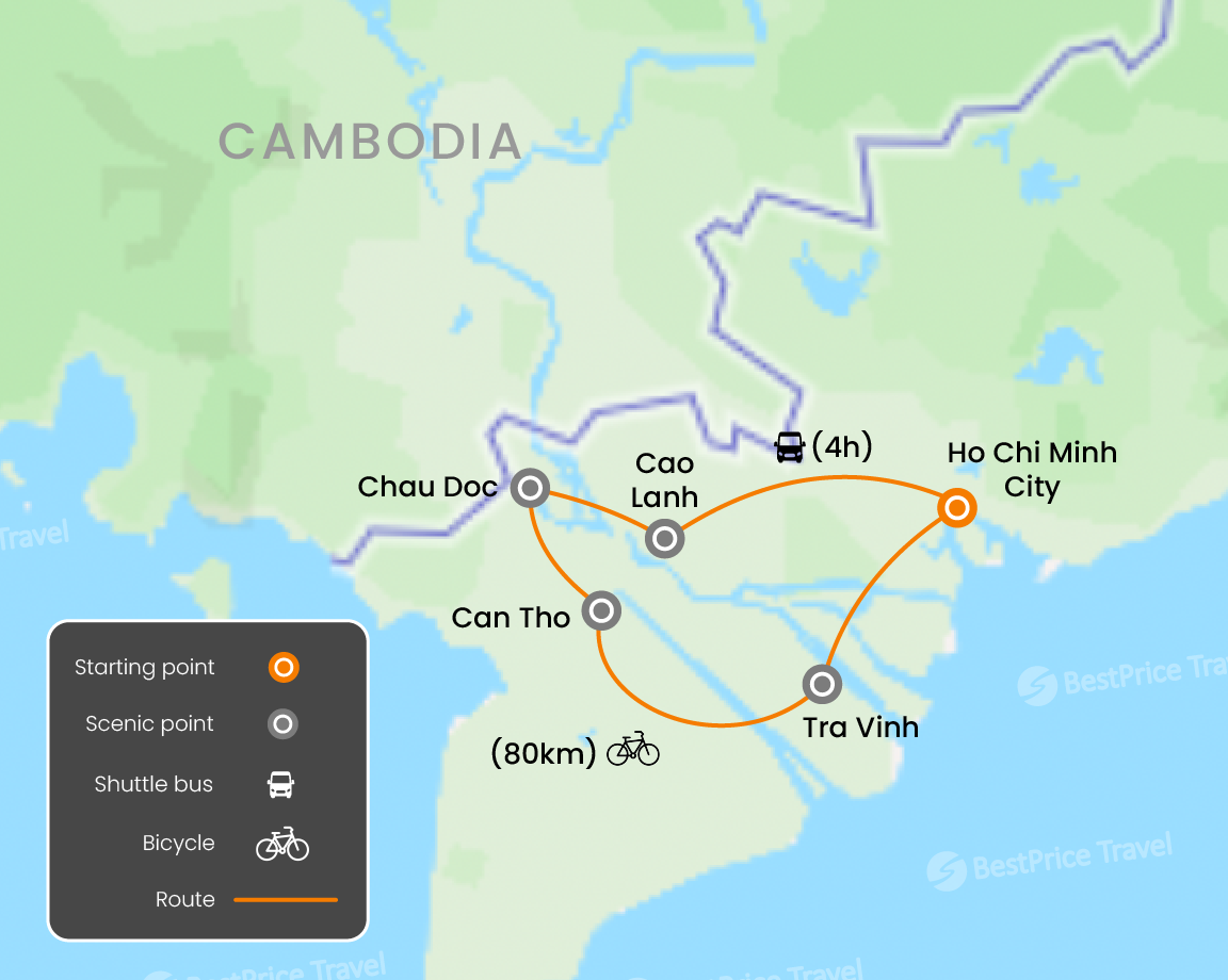 Pedal Through The Mekong Delta Cycling Tour 5 Days