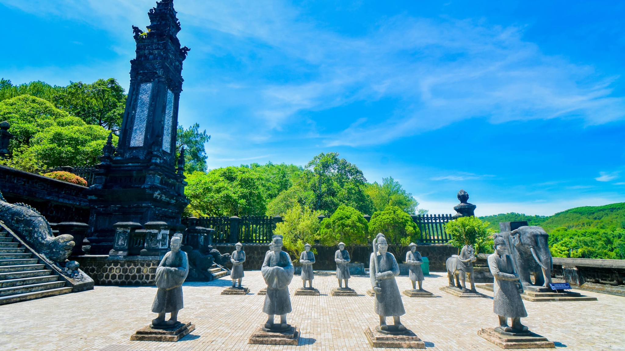 Day 3 Admire Intricate Stone Statues Guarding The Historic Grounds Of Khai Dinh Tomb