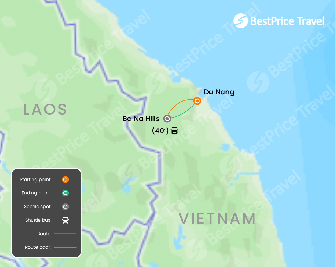 Luxury Da Nang Golf Holiday 5 days Map