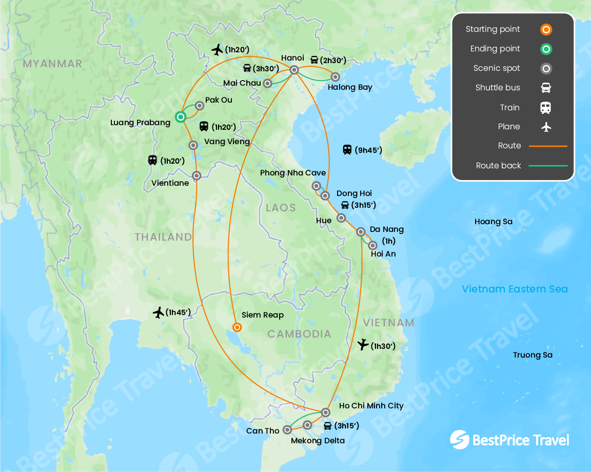 UNESCO Sites Uncovered Cambodia, Laos And Vietnam 26 Days