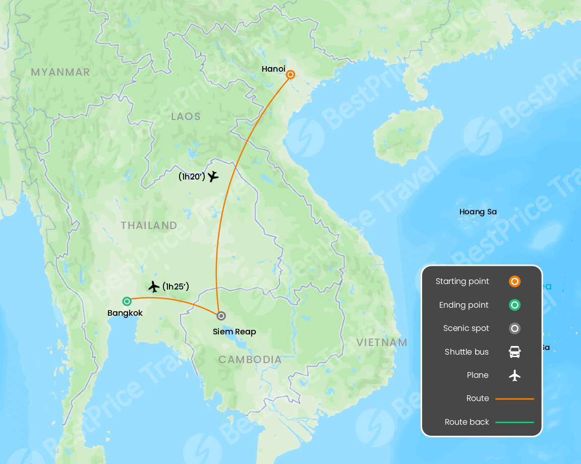 Indochina Essence Vietnam, Cambodia & Thailand 7 Days