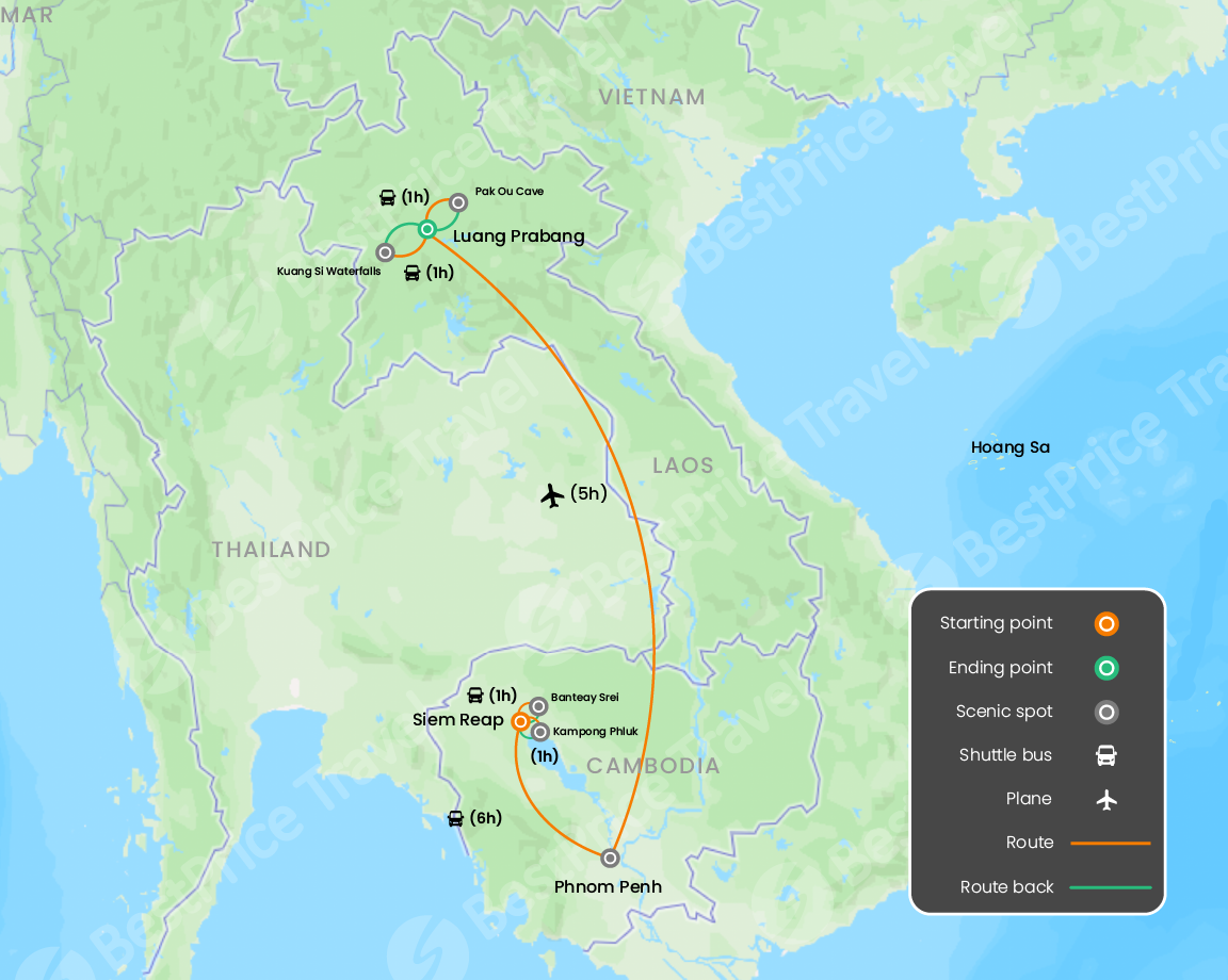 Cambodia & Laos Heritage Journey 12 Days
