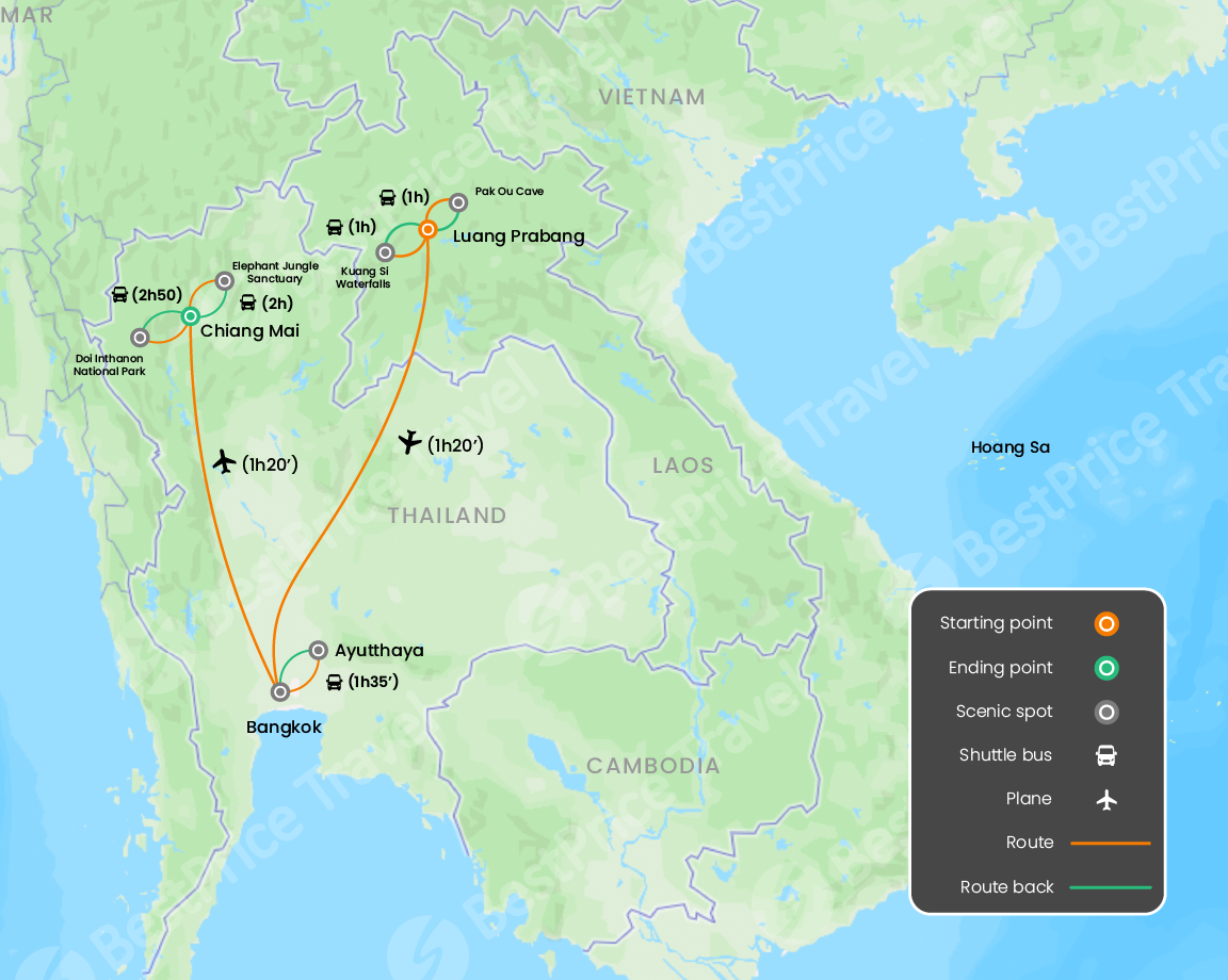 Spirit Of Southeast Asia Laos & Thailand Cultural Odyssey 12 Days