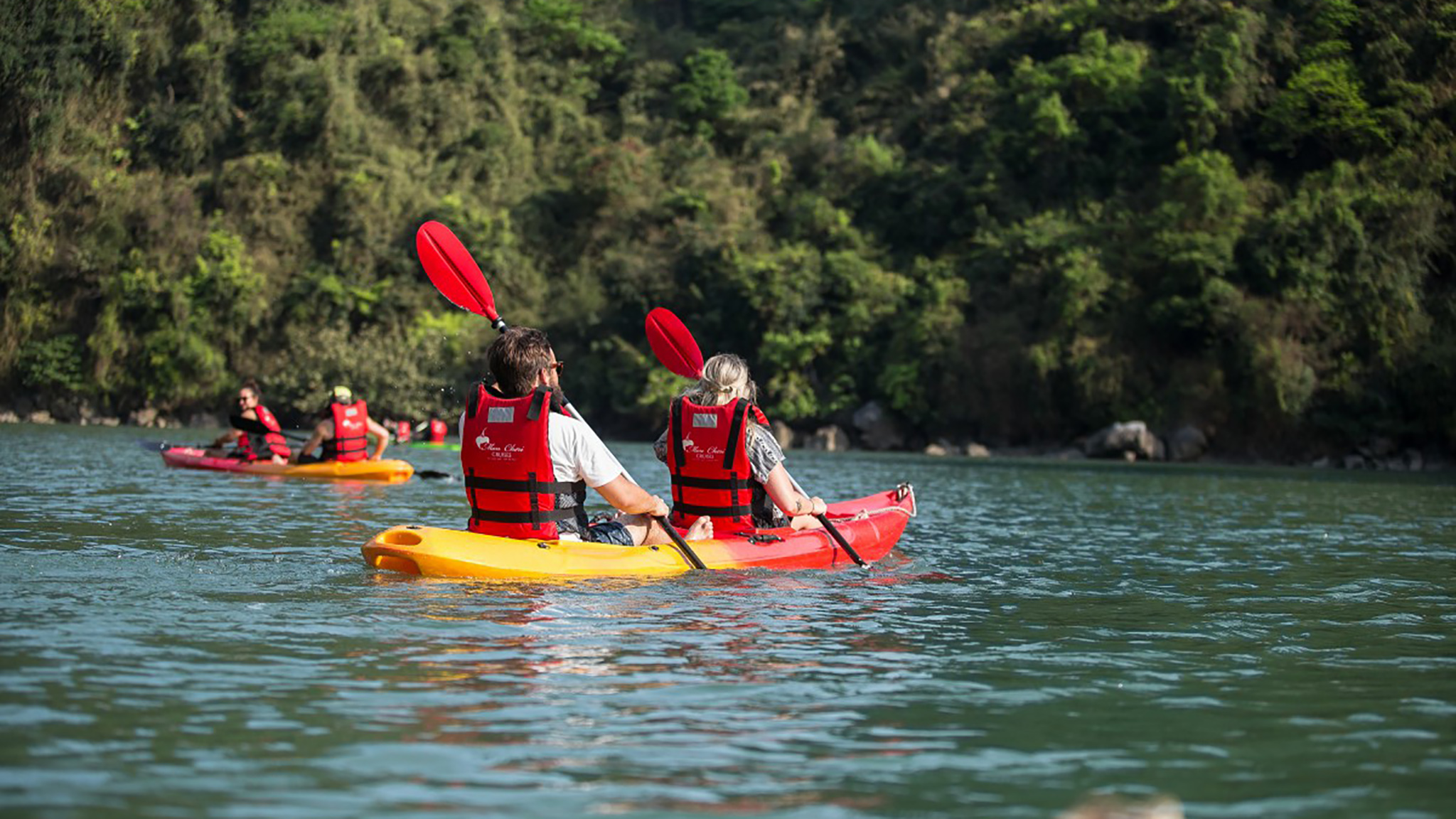 Kayaking on Mon Cheri Cruise