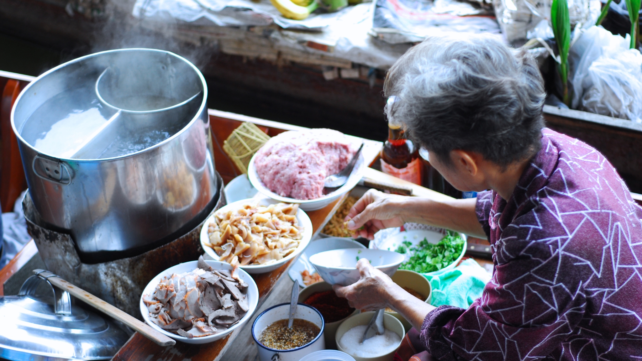 Day 3 Sample Street Cuisine Made By Local On The Long Tail Boat