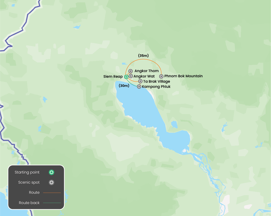 Family Trip with Angkor Discover 5 days Map